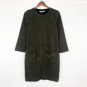 NEW Summum Bonded‎ Suedine Mini Dress Ivy Green Size EUR 34/US 4